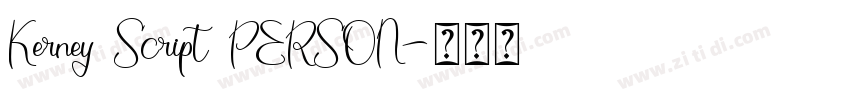 Kerney Script PERSON字体转换